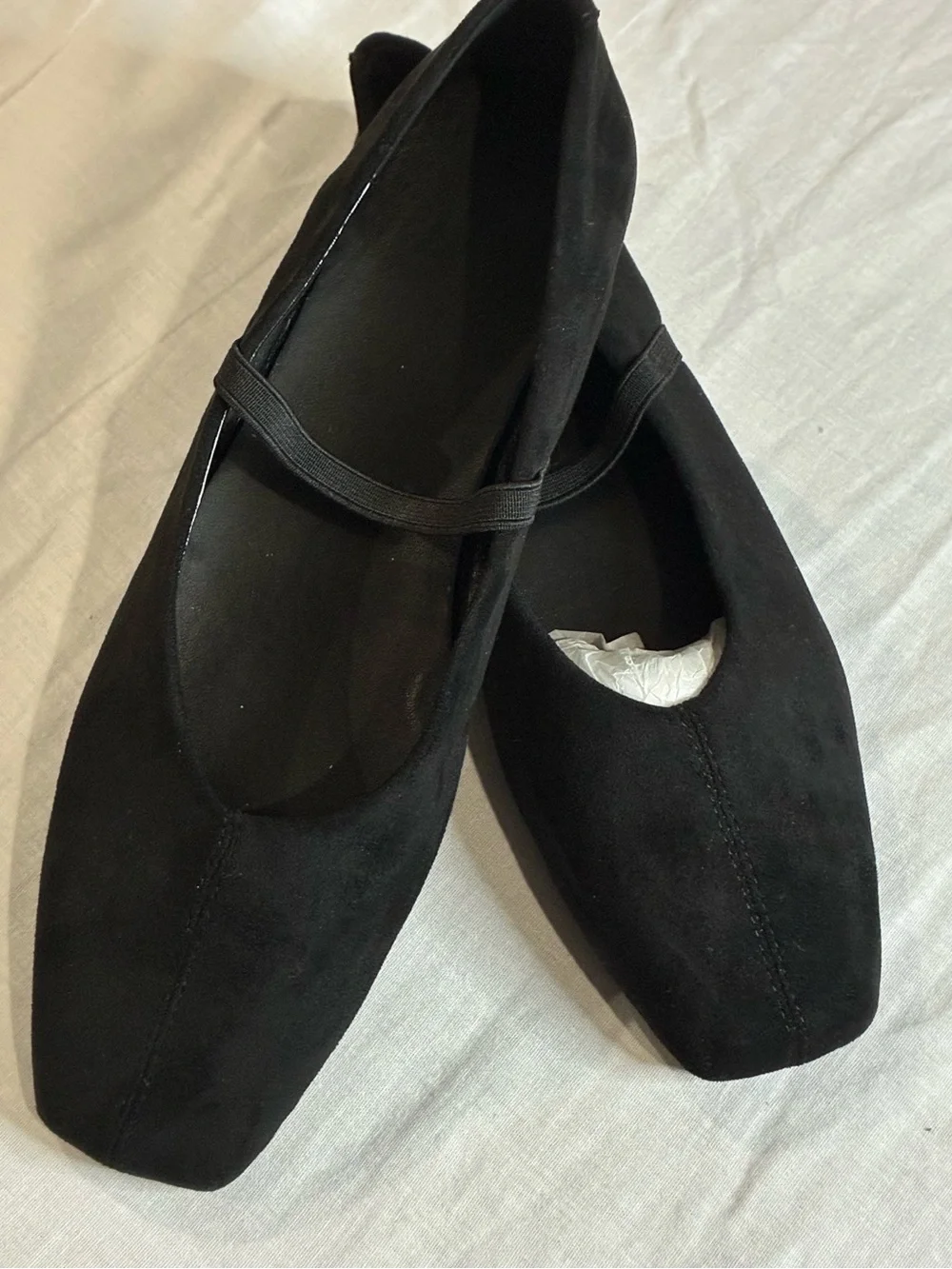 Men's Black Suede Slip-On Dress Shoes with Elastic Strap